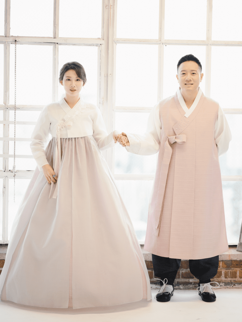 KoreanModernHanbokDressLeehwaWeddingSpringThemerosalinesetdangyeong