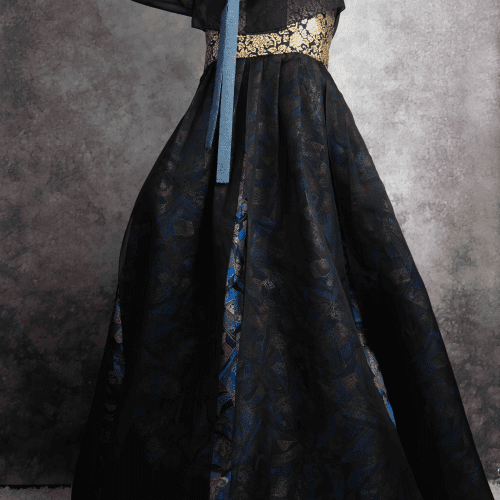 LEEHWAWEDDINGBLACKHANBOKMODERNSTYLEDRESS3