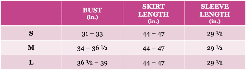 WomenHanbokSizeChartSML 1